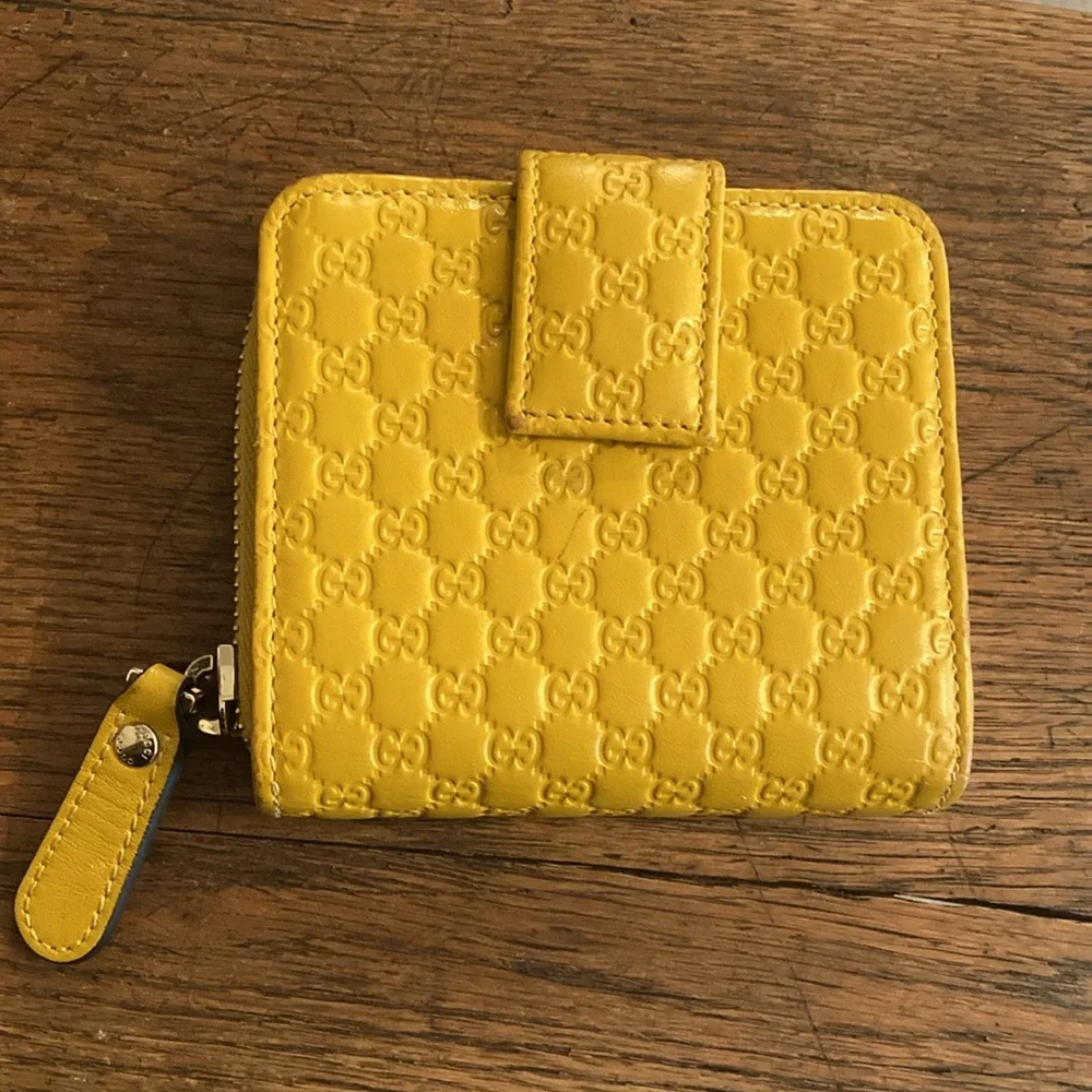 Gucci MicroGuccissima Compact GG Monogram Zip Wallet EUC - Picture 2 of 11